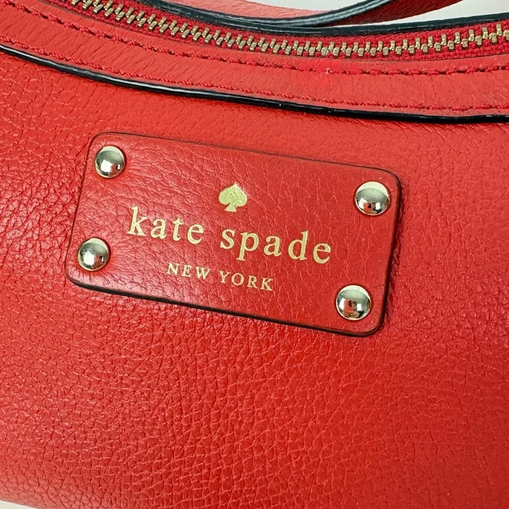 KATE SPADE Berkshire Road Gabriella Leather Crossbody/ Shoulder Bag Red - $298.